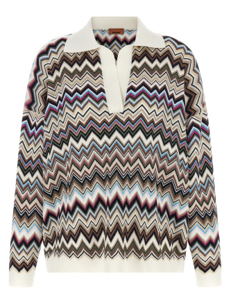 Zigzag polo shirt