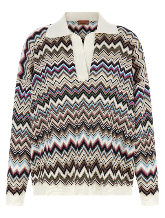 Футболка MISSONI Zigzag polo shirt (DS26WN1BBK01KOSMSPL) #1