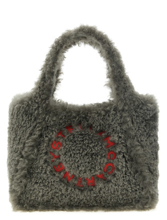 Шоппер STELLA MCCARTNEY Shearling logo shopping bag