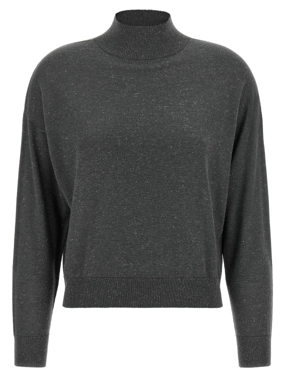 Lamé thread turtleneck sweater (A99270F1809771272) #1