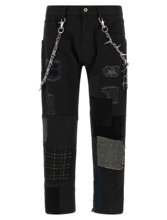Джинсы JUNYA WATANABE Patchwork jeans with kilt (WRP0051) #