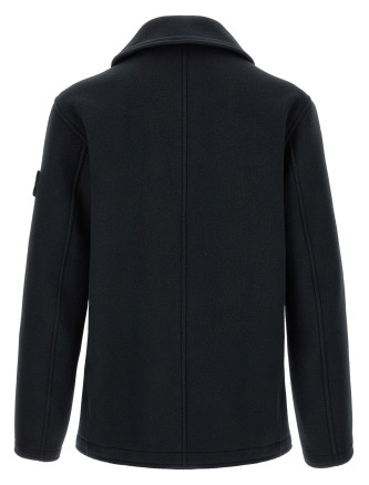 Куртка STONE ISLAND Double-breasted coat with logo badge (L2S154100040S0453V0020) #