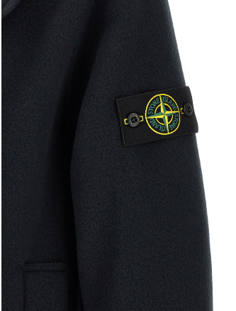 Куртка STONE ISLAND Double-breasted coat with logo badge (L2S154100040S0453V0020) #
