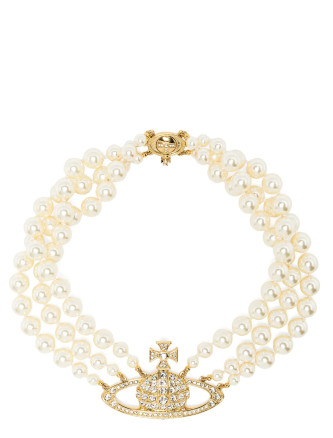 Ожерелье VIVIENNE WESTWOOD 'Three Row Pearl Bas Relief'