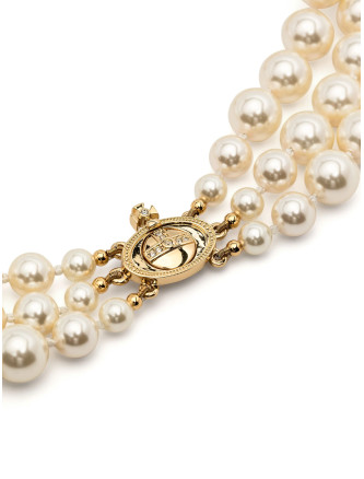 Ожерелье VIVIENNE WESTWOOD 'Three Row Pearl Bas Relief' (6303000702R117CNR117) #