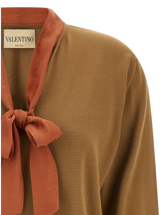 Свитер VALENTINO GARAVANI Valentino Garavani lavallière collar sweater (B3KC74FAAE954) #