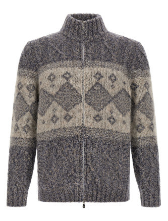 Кардиган BRUNELLO CUCINELLI Chiné yarn cardigan