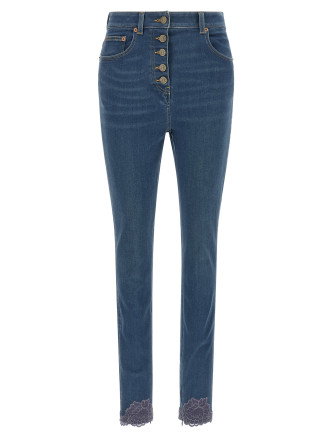 Джинсы VALENTINO GARAVANI Lace insert jeans