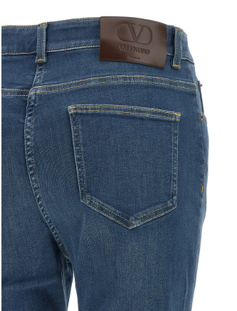 Джинсы VALENTINO GARAVANI Lace insert jeans (B0DD22JAKE558) #