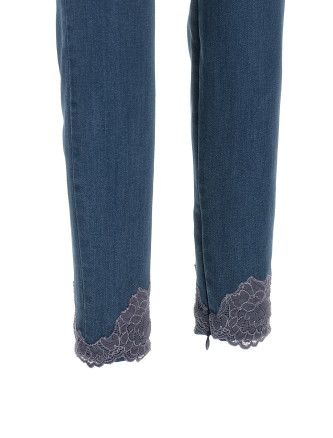 Джинсы VALENTINO GARAVANI Lace insert jeans (B0DD22JAKE558) #