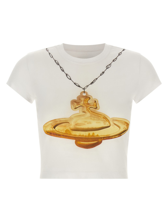 Футболка VIVIENNE WESTWOOD 'Gold Orb Classic' (1G01001DJ00BLA401) #1