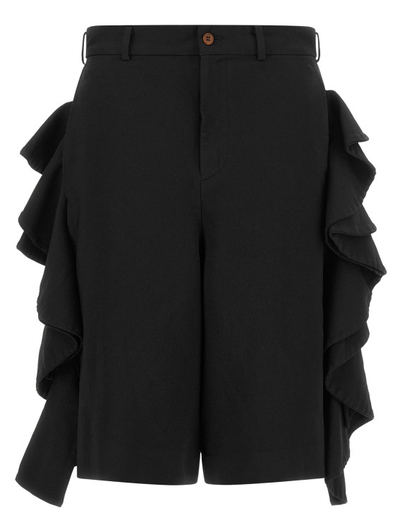 Шорты COMME DES GARCONS BLACK Sculptural ruffle bermuda shorts (1RP0040521) #1