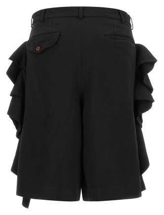 Шорты COMME DES GARCONS BLACK Sculptural ruffle bermuda shorts (1RP0040521) #