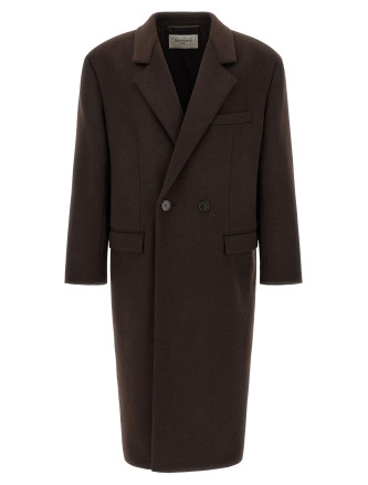Пальто SAINT LAURENT Double-face combed wool coat