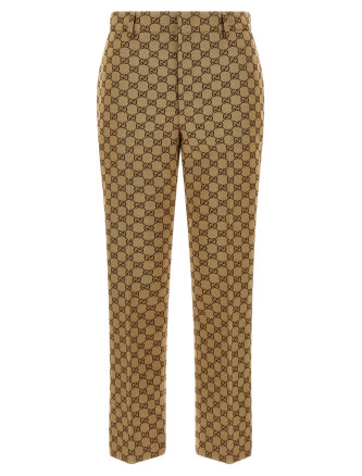 Брюки GUCCI GG fabric trousers
