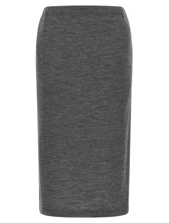 Юбка миди JUNYA WATANABE Mélange wool skirt