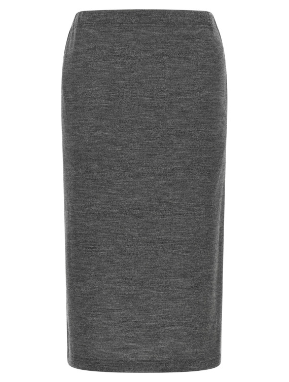 Юбка миди JUNYA WATANABE Mélange wool skirt (JRS0102) #1