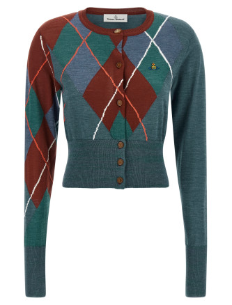 'Argyle Cropped' cardigan