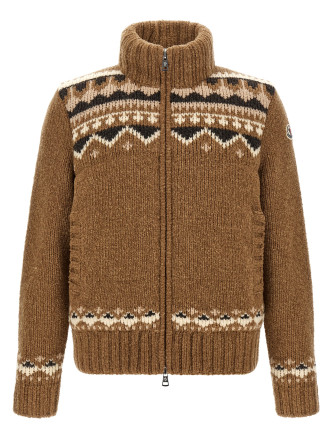 Кардиган MONCLER Geometric bouclé cardigan