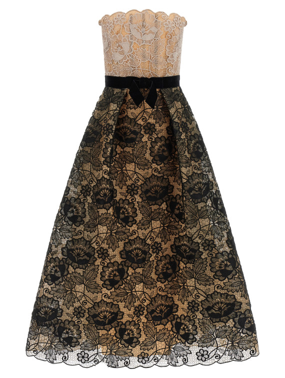 Платье миди ELIE SAAB Guipure lace dress (D1509NF26LA011BLACKSTONEGRAY) #1