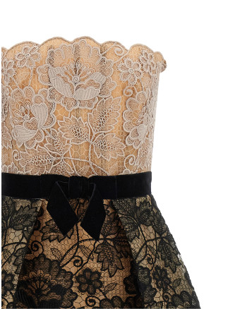 Платье миди ELIE SAAB Guipure lace dress (D1509NF26LA011BLACKSTONEGRAY) #