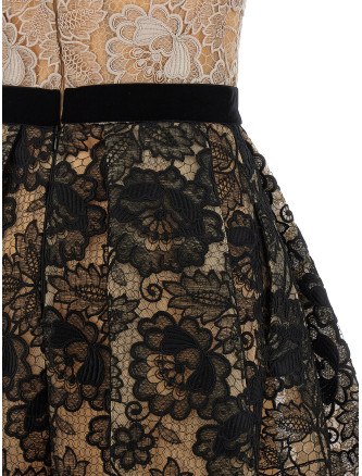 Платье миди ELIE SAAB Guipure lace dress (D1509NF26LA011BLACKSTONEGRAY) #