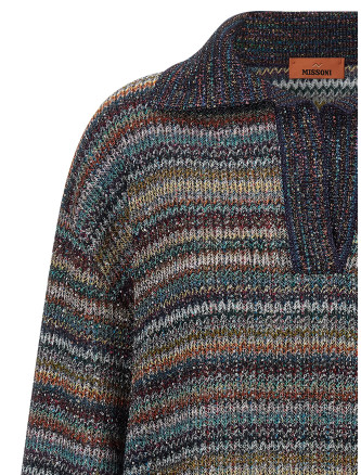 Футболка MISSONI Lamé yarn polo shirt (DS26WN34BC006QSMSQW) #
