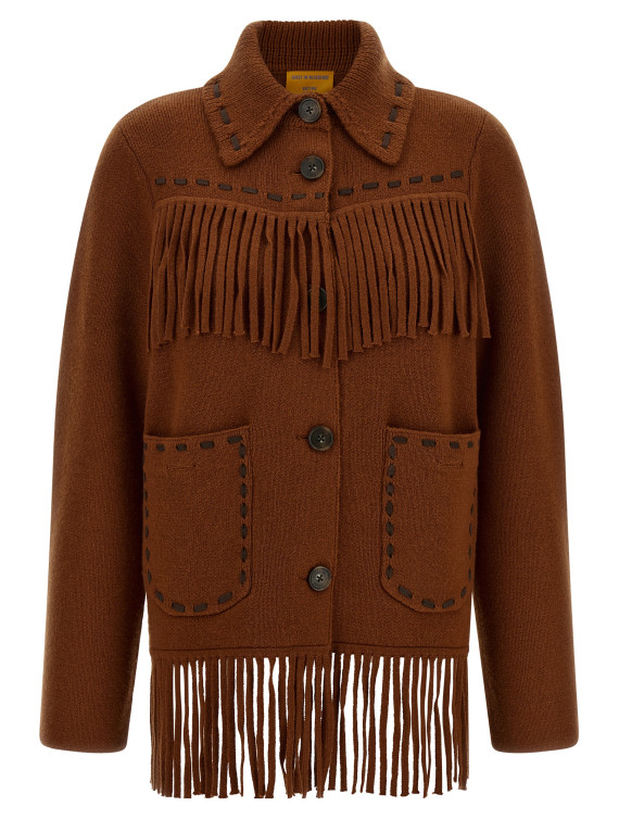 'Western Fringe' jacket (W48019JMBURNTSIENNA) #1