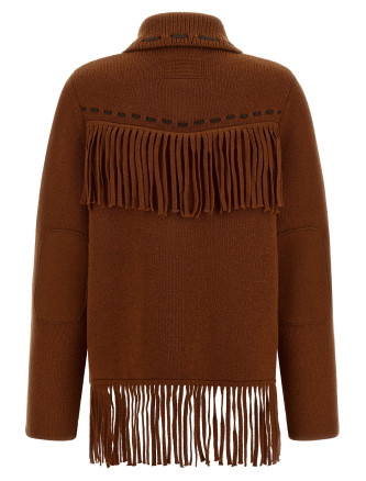 'Western Fringe' jacket (W48019JMBURNTSIENNA) #