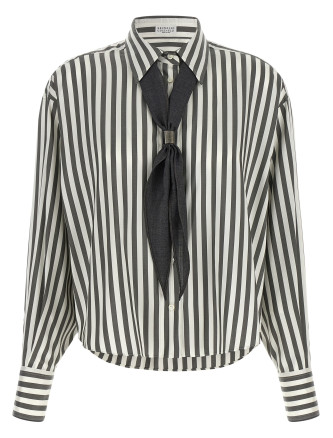 Рубашка BRUNELLO CUCINELLI Shirt with scarf