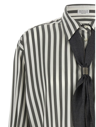 Рубашка BRUNELLO CUCINELLI Shirt with scarf (MG702M2X26C004) #