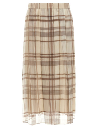 Юбка миди BRUNELLO CUCINELLI Organza skirt