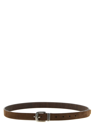 Ремень BRUNELLO CUCINELLI Inverted leather belt