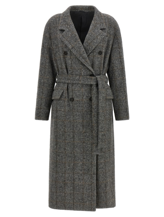 Пальто BRUNELLO CUCINELLI Check tweed coat (MG5729937C001) #1
