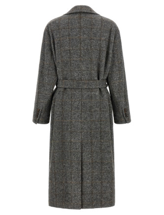 Пальто BRUNELLO CUCINELLI Check tweed coat (MG5729937C001) #
