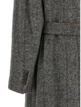 Пальто BRUNELLO CUCINELLI Check tweed coat (MG5729937C001) #