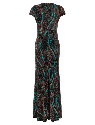 Devoré velvet dress (WRHA078199JJD1AS9830) #