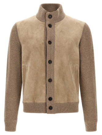 Кардиган ZEGNA Suede panel cardigan