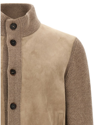 Кардиган ZEGNA Suede panel cardigan (UIK72A4154N92) #