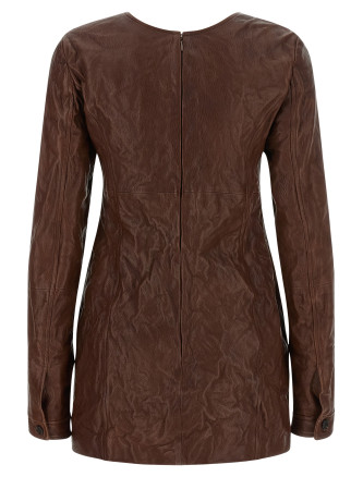 Мини-платье MIU Vintage leather dress (MPB375SOOO19E6F0201) #