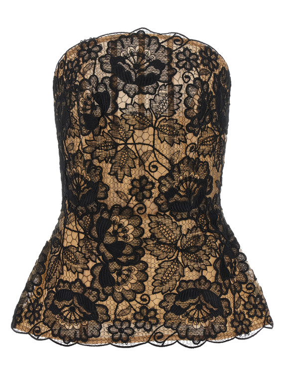 Вечерний топ ELIE SAAB Guipure lace corset (TO436NF26LA011BLACK) #1
