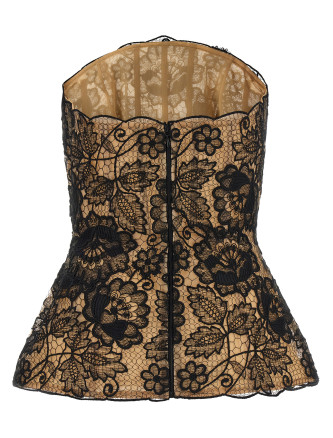 Вечерний топ ELIE SAAB Guipure lace corset (TO436NF26LA011BLACK) #