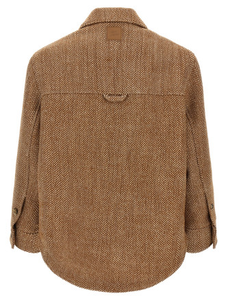 Куртка AMI PARIS Chevron wool overshirt (UJK936WV0214A255) #