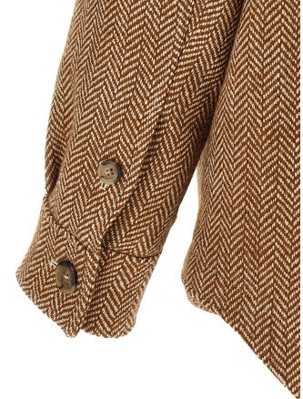 Куртка AMI PARIS Chevron wool overshirt (UJK936WV0214A255) #