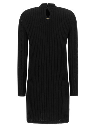 Мини-платье TWIN SET Ribbed dress with rhinestones (262TT315200006) #