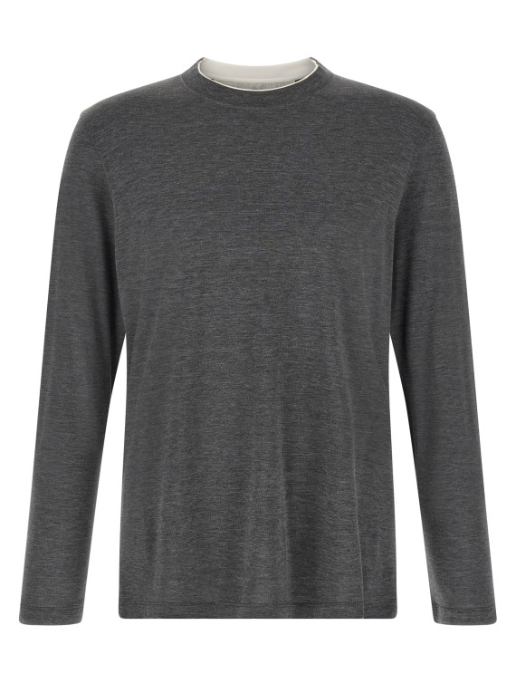 Футболка BRUNELLO CUCINELLI Silk and cotton t-shirt (MH8367433CWD40) #1
