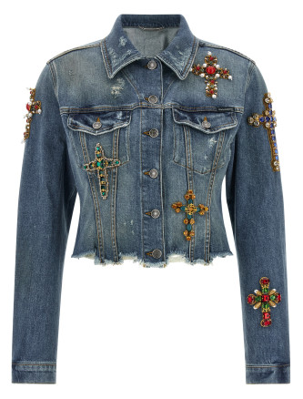 Куртка DOLCE & GABBANA Cross denim jacket