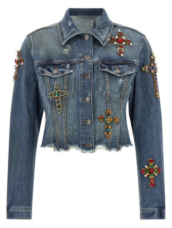 Куртка DOLCE & GABBANA Cross denim jacket (F9U67ZG8PG6S9001) #1