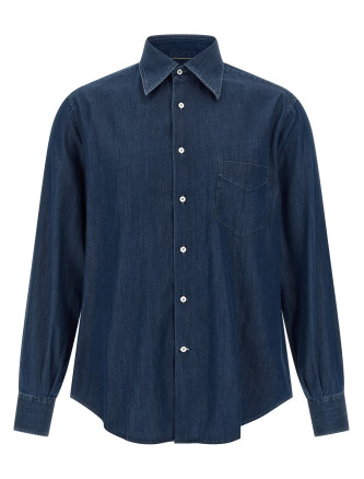 Рубашка BRUNELLO CUCINELLI Lightweight denim shirt