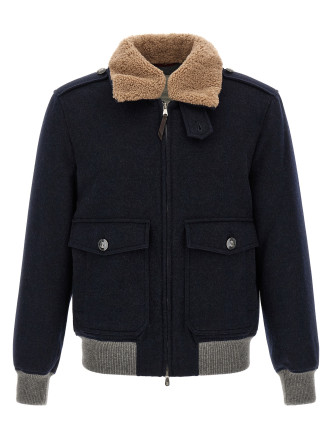 Куртка BRUNELLO CUCINELLI Cashmere bomber beaver